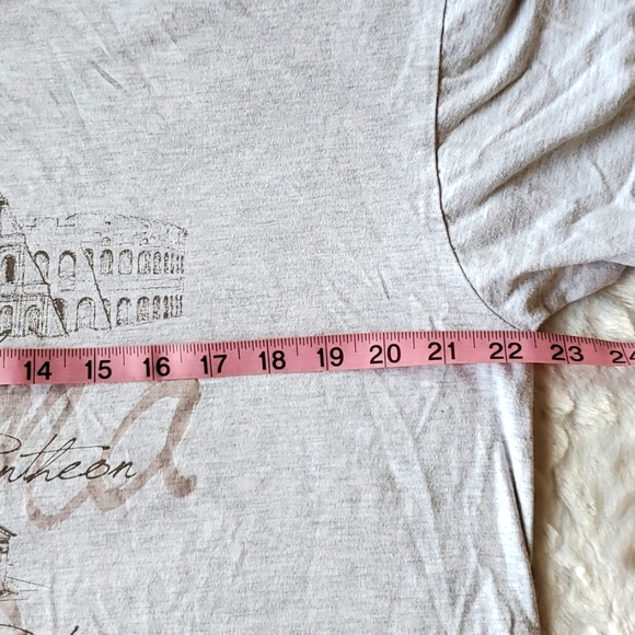 ITALIA ITALY Commemorative souvenir graphic tee shirt XL Roma Trevi Colosseo - Picture 5 of 7